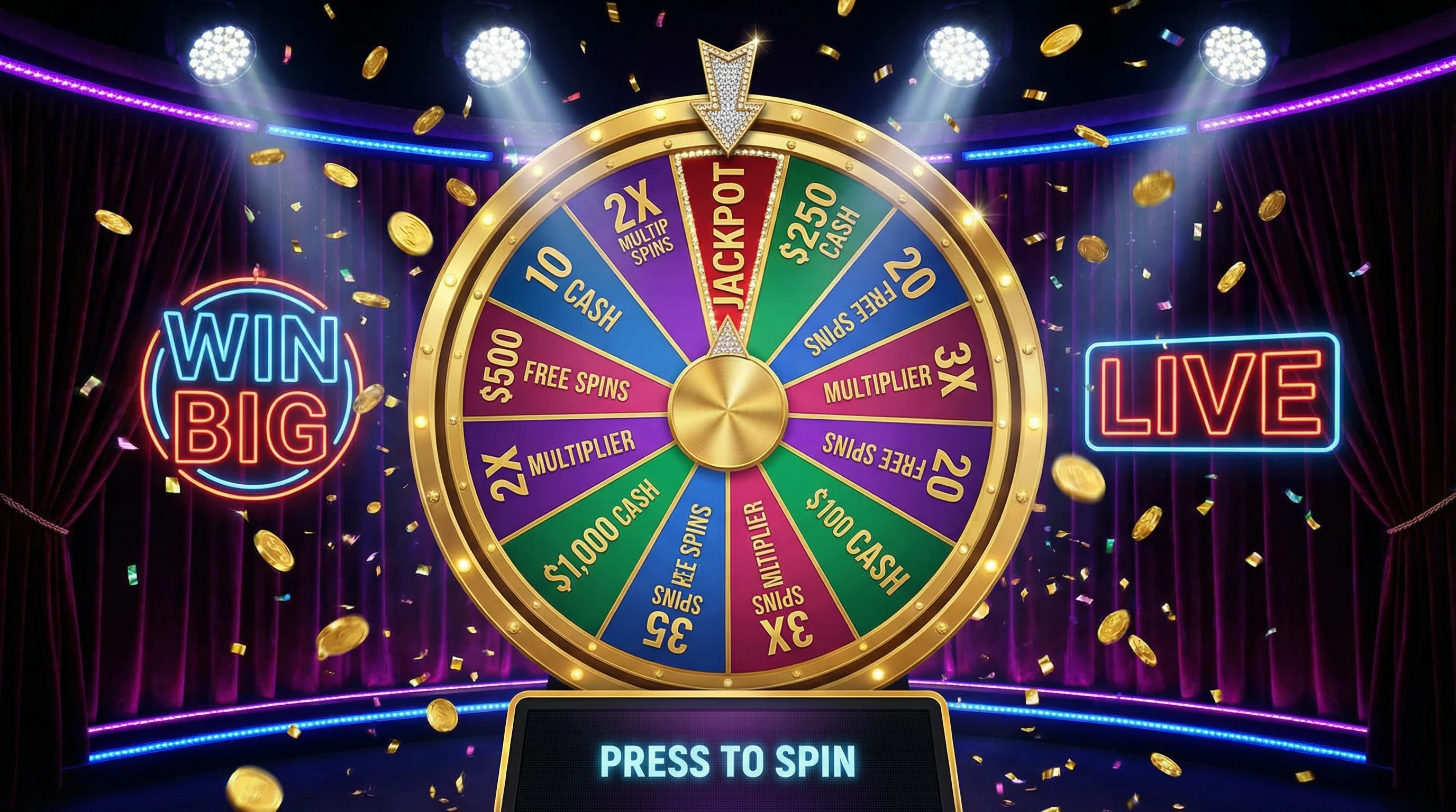 幸运转盘经典电子游戏界面